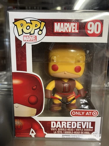 VAULTED FUNKO POP! Daredevil Yellow Suit #90 *TARGET EXCLUSIVE* NEW W/PROTECTOR
