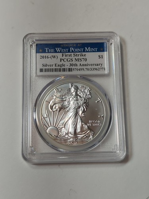 #ad 2016 W SILVER EAGLE 30TH ANNIVERSARY PCGS MS70. THESE ARE NICE SILVER EAGLES $118.00