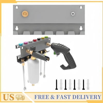 #ad Pressure Washer Gun Holder All in one Holder Wall Mounted Storage Rack Grey $24.99