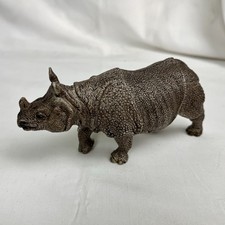 Schleich Indian Rhino Male Figure Wild Animal Rhinoceros