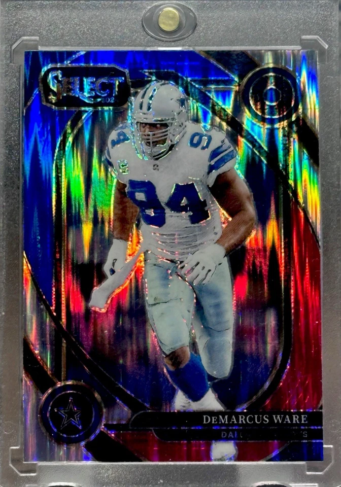DeMarcus Ware РЕДКАЯ ШОКОВАЯ ПЕРЕЛИВАЮЩАЯСЯ ПРИЗМА ГОЛОГРАФИЧЕСКАЯ ИНВЕСТИЦИОННАЯ КАРТА КОВБОИ КАК НОВАЯ - Изображение 2 из 4