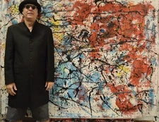 Jackson Pollock Styl Giant Profesional Painting 84”X62” (7 Foot) Abstract Modern