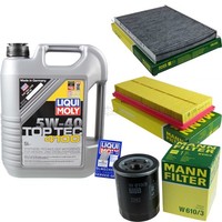 Inspektionskit Filter Liqui Moly ÖL 5L 5W-40 FüR Fiat Bravo Ii 198_ 1.4 Stilo