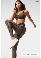 alo airlift mesh high waist line up Leggings olive tree size XS