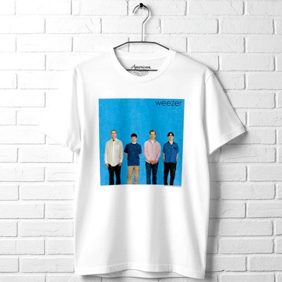 Weezer Blue Album Cover Men's T Shirt Debut Alt Rock Band Line-Up