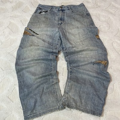 Crazy Baggy Jesse Pinkman Patchwork Southpole Wide Leg Baggy Jeans 34x30