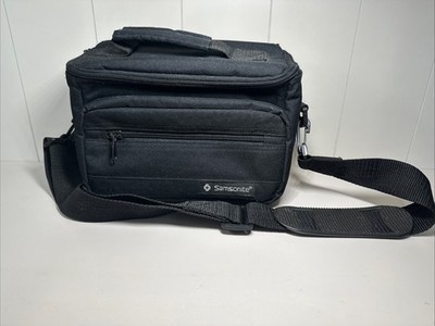 Samsonite Camera Bag Small Nylon Black Divided Padded 9x6x4 W Shoulder Strap
