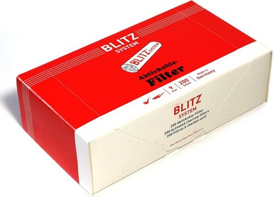200 Pcs BLITZ System Smoking Pipe FILTERS Made in Germany - 9Mm