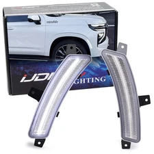 Clear Lens White Full LED Side Marker Lights For 25+ GM Escalade Suburban Yukon