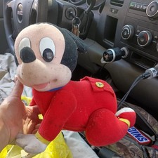 Vintage 1995 Mattel Disney TOUCH N CRAWL BABY MICKEY Mouse Crawling Plush