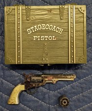 1960's Marx Toys: Stagecoach Cap Gun/Pistol chrome barrel extra cylinder
