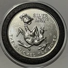 Plucked Tax Payer Parody Rare Collector Coin 1 Troy Oz .999 Fine Silver Round