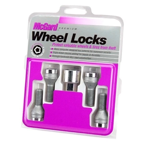 For BMW X5 2000-2005 McGard 27000 Chrome Silver Cone Seat Bolt Wheel Lock Set Foto 2 de 2