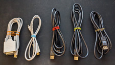 DisplayPort Cable Lot 5pcs: 3x DP to DP, mini DP to DVI, mini DP to HDMI set