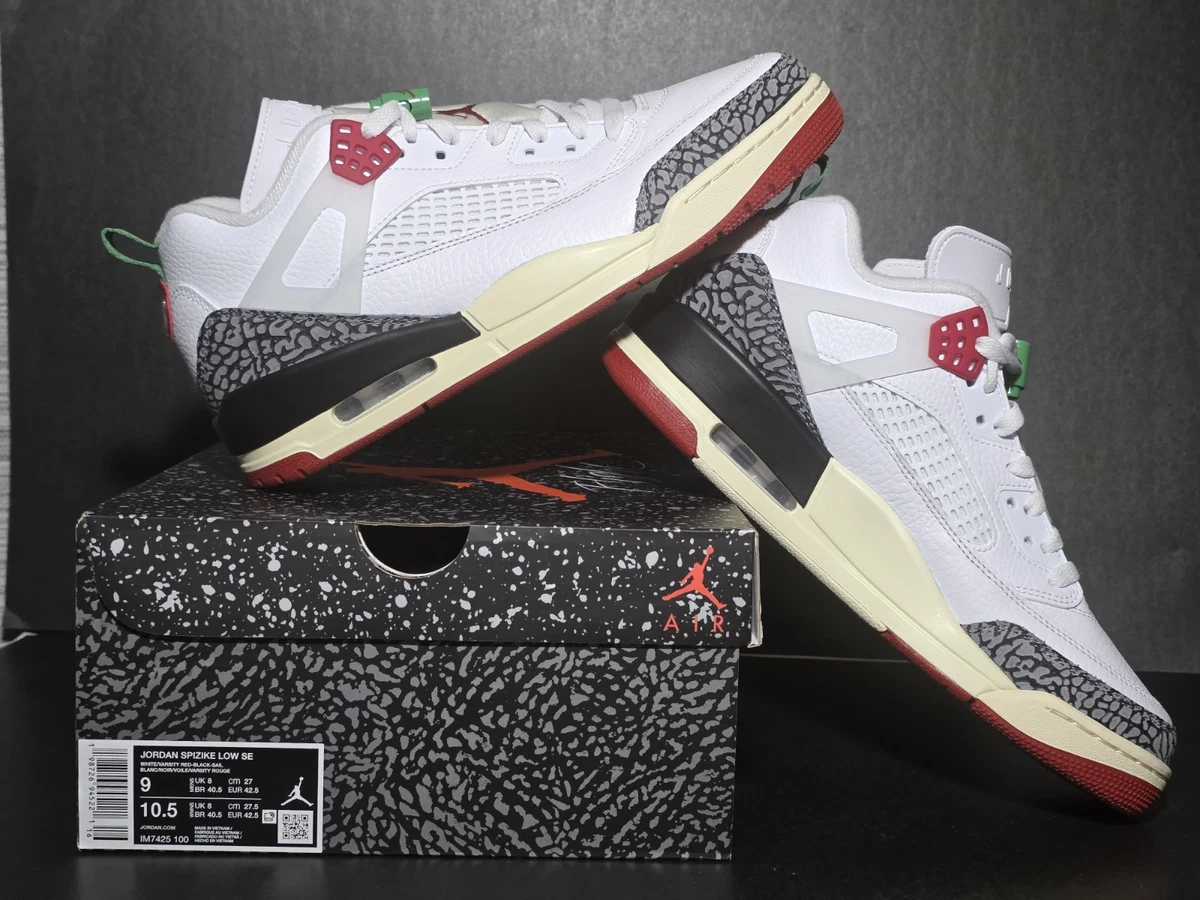 Jordan Spizike Low SE White/Varsity Red-Black-Sail (IM7425 100) Gr. 9M / 10,5W