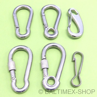 Karabinerhaken Edelstahl Karabiner Sicherungsmutter Sicherheitsmutter Sicherung