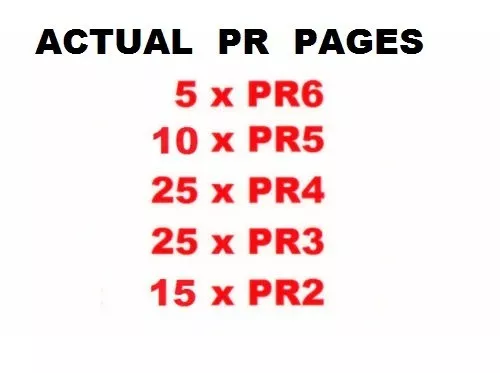 SPECIAL PRICE ! 80 High PR(6-2) Dofollow Backlinks on ACTUAL PR PAGES !!! SEO ! - Picture 1 of 3