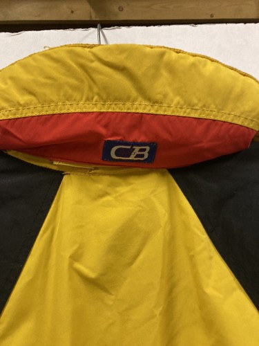 Vtg CB Sports Men’s Ski Jacket hooded Retro Color Block Purple Yellow Size Small - Picture 9 of 12