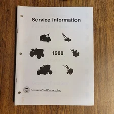 AYP American Yard Products service repair workshop manual 1988