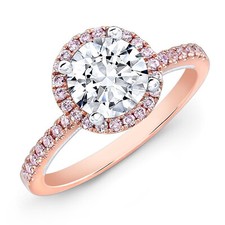 1.25 Ct Simulated Diamond Anniversary Engagement Ring 14K Solid Rose Gold 5 6