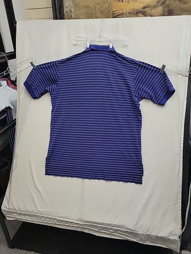 Polo Ralph Lauren Polo Shirt Mens XL Blue White Striped The Ocean Course Kiawah - Picture 5 of 7