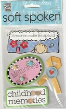 MAMBI Soft Spoken 3D stickers A KIDS' MEMORIES 93248 Fast FREE Ship! LAST ONE!