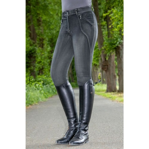 Pantalones de montar HKM SEDONA denim silicona equipo completo - Imagen 3 de 3