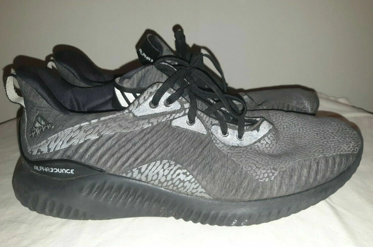 ADIDAS Alpha Bounce 3 Shoes Low Top Running Lace Black Size 10