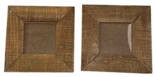 Set of 2 American Wood Picture Frames Square 6 Interior 3 Hang Or Stand Rustic