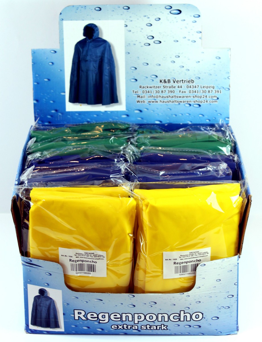 Regenponcho - Fahrrad Poncho In 3 Farben Royal Blau , Horizon Blue , S – -shop - Foto 10