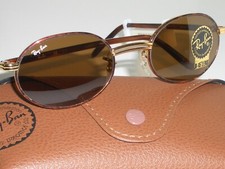 51 21 VINTAGE B L RAY-BAN DOUBLE BAR RB3004 W2543 B15 OVAL GLASS SUNGLASSES NEW