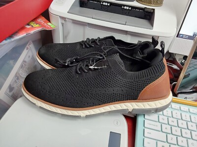Nwt George Mens Knit Dress Shoes Memory Foam Blk 8.5 10 | eBay display picture 3