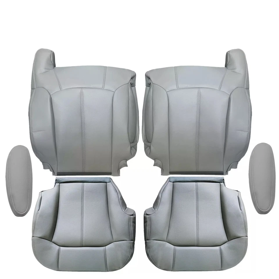 Cubierta de asiento delantero y reposabrazos gris para Chevy Silverado Tahoe 1999 2000 2001 2002 Foto 2 de 4
