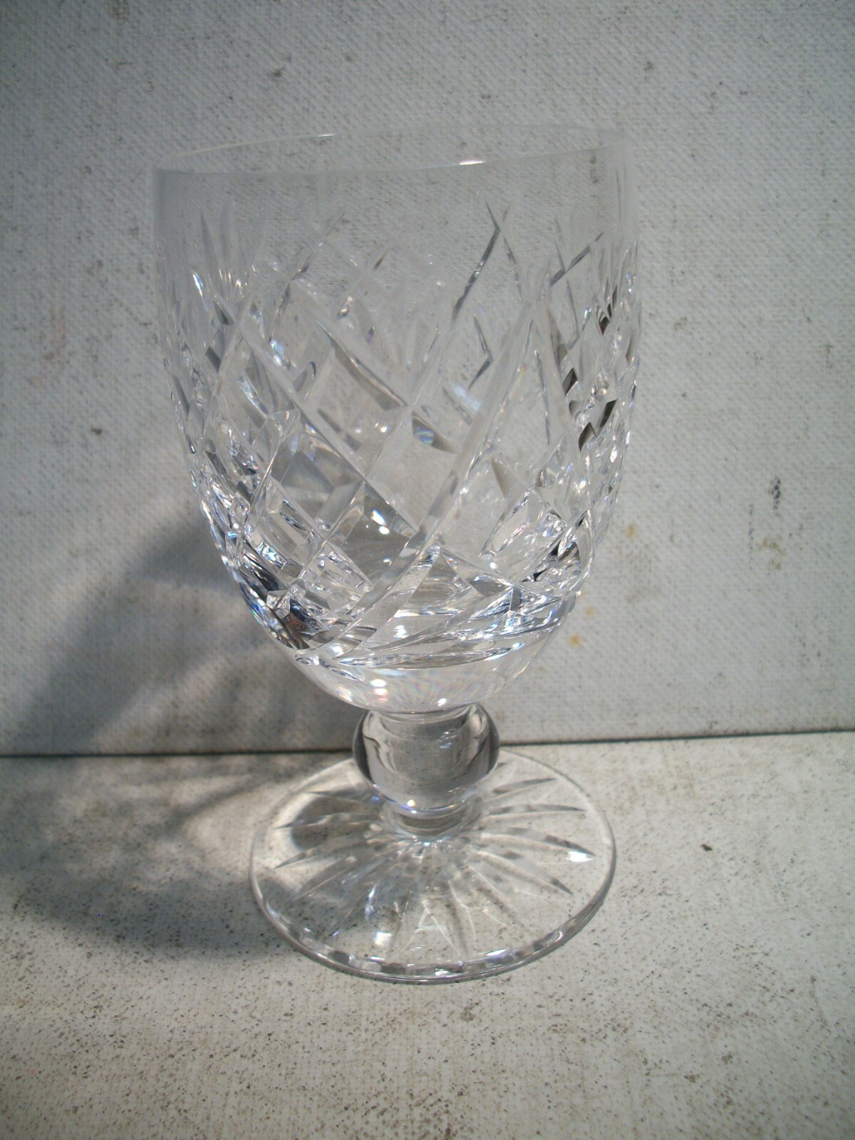 Set of 6 Vintage Waterford Crystal DONEGAL Pattern Claret Wine Glasses