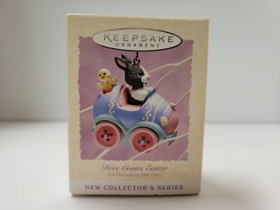 VINTAGE NIB 1994 HALLMARK EASTER ORNAMENT HERE COMES EASTER 1st IN SERIES