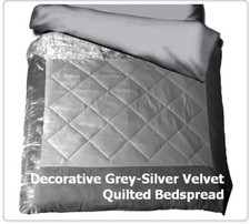 Quilted Bedspread Luxury Oxford Velvet Panel Large Comforter Decorative Throw