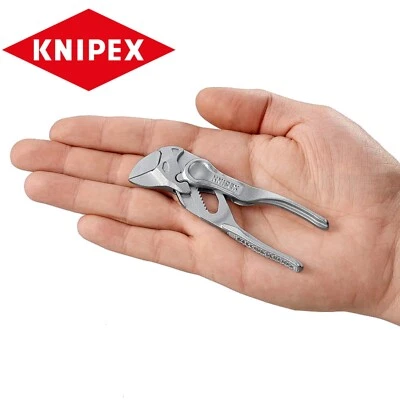 Knipex Mini Pliers Wrench 100mm 4" XS Small Slip Joint Smooth Jaw Grip 86 04 100