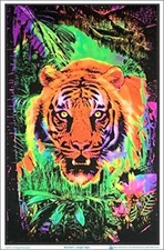 Jungle Tiger Laminated Blacklight Poster - 23.5" x 35.5"