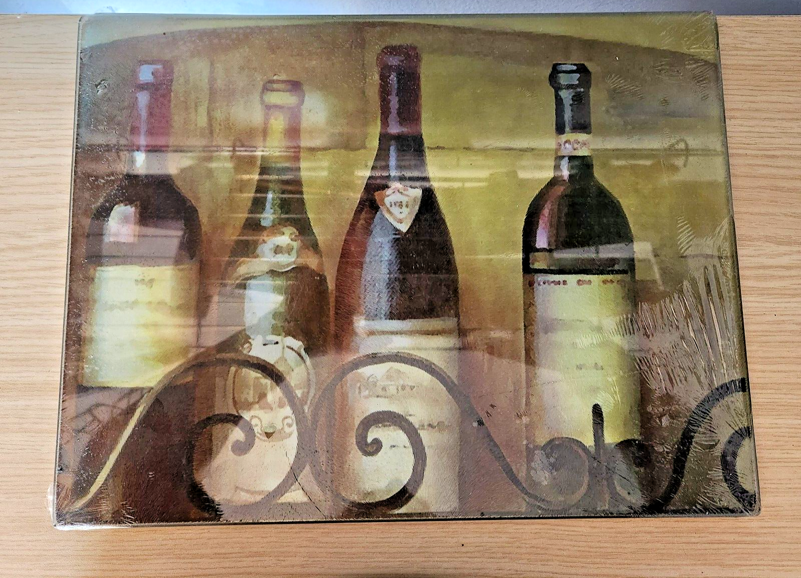 Cutting Board Anchor Tempered Glass  Wine Bottles   14 