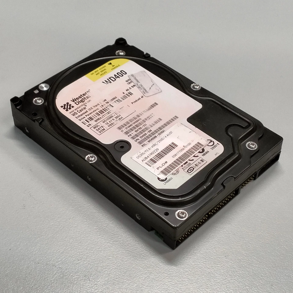 WD Caviar 40GB 3.5" IDE HDD ATA/100 7200RPM 2MB WD400BB-22HEA1 286692-001 - Image 4 of 4