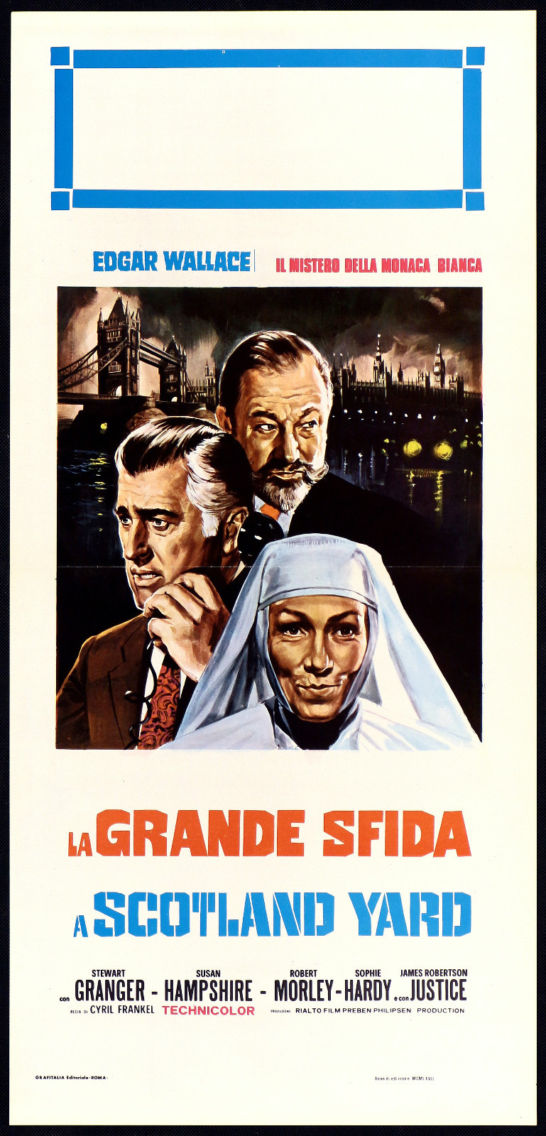 Locandina originale film LA GRANDE SFIDA A SCOTLAND YARD (1967) - Regia di Cyril Frankel