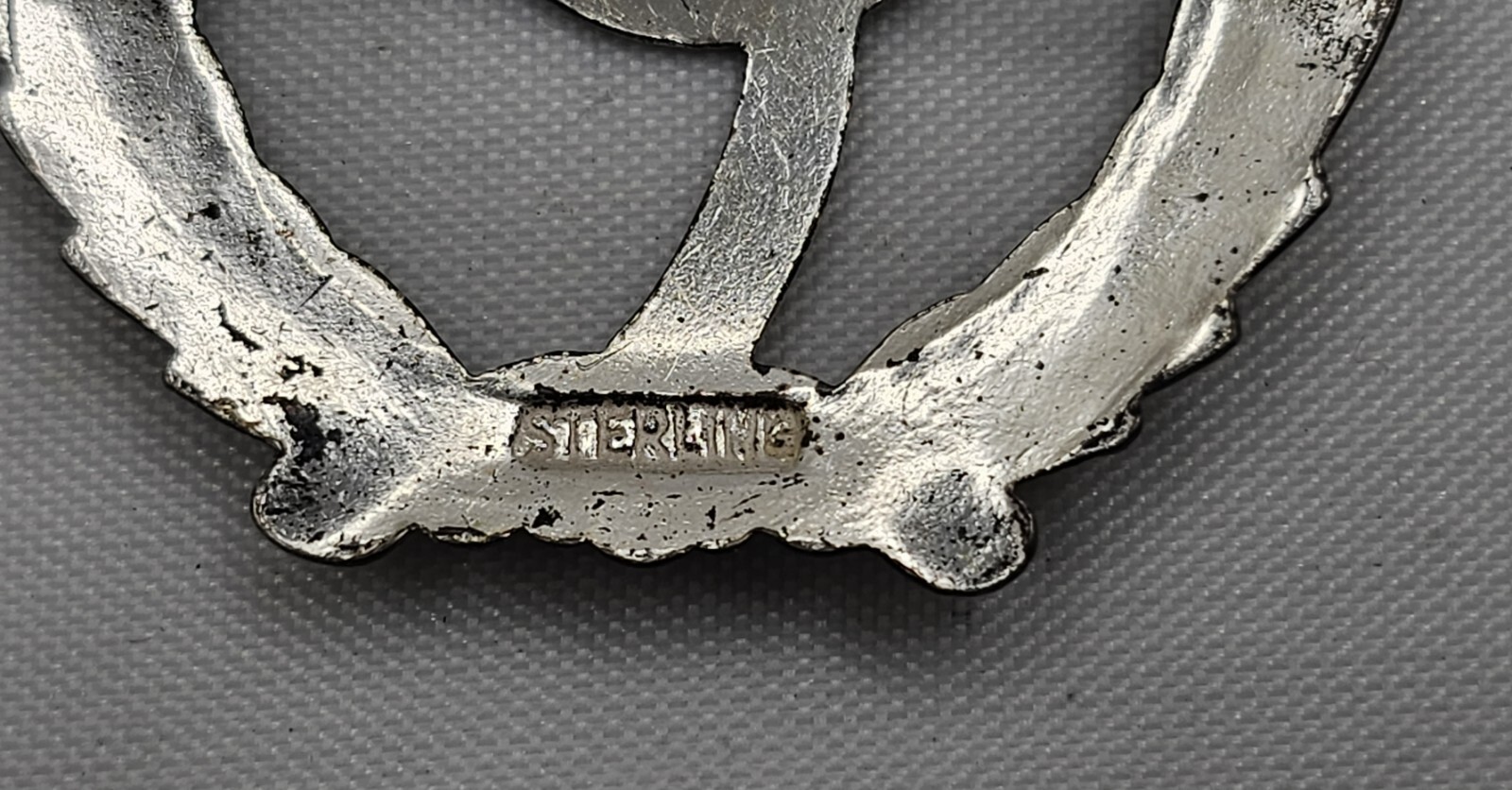 Sterling Silver Initial "P" Leaf Wreath Vintage B… - image 6