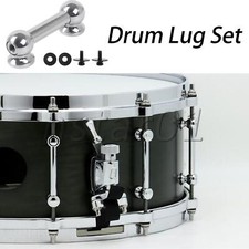 Aluminum Double End Drum Lug for Snare Percussion 2.01 Inch w/ Gaskets Silver