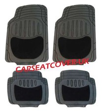 For SMART CITY CABRIOLET  HEAVY DUTY All Weather RUBBER + CARPET Car Floor MATS