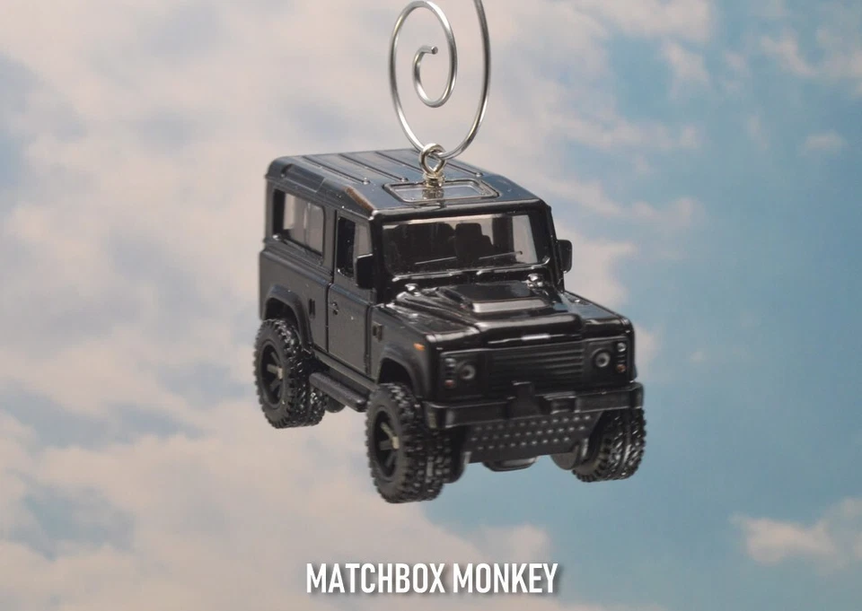 Black Land Range Rover Defender 90 Vagón Adorno de Navidad Fast Furious Adorno Foto 4 de 4