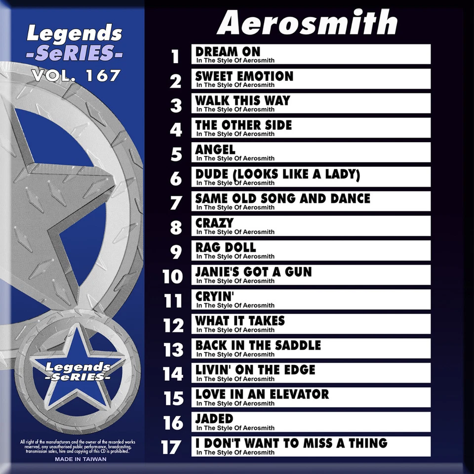 KARAOKE LEGEND SERIES 4 CDG PINK FLOYD AEROSMITH,KID ROCK,VAN HALLEN METALLICA, - Image 2 of 4