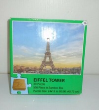 Eiffel tower 3D Puzzle. 500 Pieces In Wooden Bamboo Box.