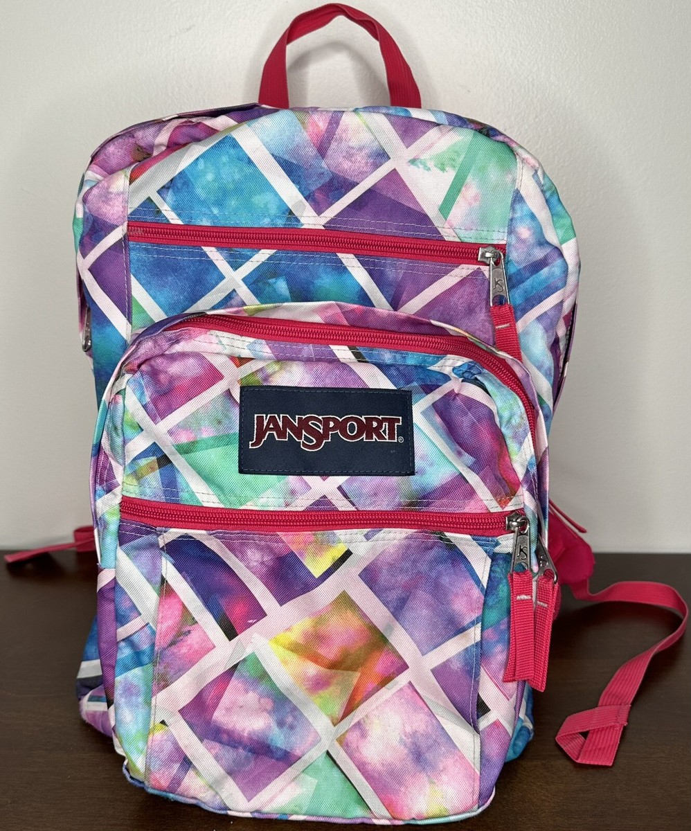Jansport Big Student Backpack Multi Glow Box Pink Rainbow Bejeweled Geometric Jansport Big Student Backpack Multi Glow Box Pink Rainbow Bejeweled Geometric