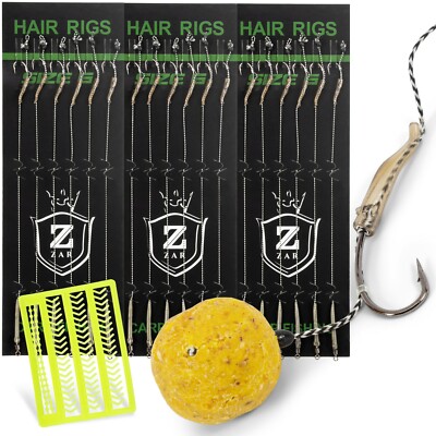 Hair Rigs gebundene Karpfenhaken Boilievorfächer Karpfen Friedfische angeln 