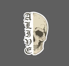 Alive Skull Sticker Life Waterproof Bones Death Gift NEW
